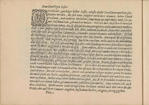 German-language preface, Crispijn van de Passe (II), 1635 Canvas Print