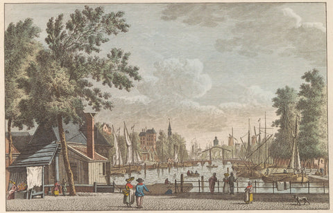 Leuvehaven i Rotterdam, ca. 1790, Carel Frederik Bendorp (c), 1824-1825 Canvas Print