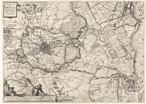 Map of the siege of Breda, 1637, Claes Jansz. Visscher (II) (workshop or), 1637 Canvas Print