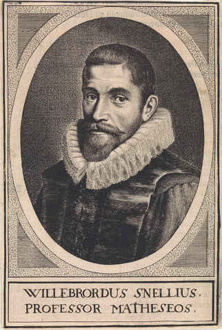 Portrait of Willebrordus Snellius, de Passe (workshop or), 1625 Canvas Print