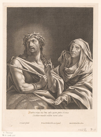 Christ as Man of Sorrows and Mary as Mater Dolorosa, Pierre Daret, 1652 Canvas Print