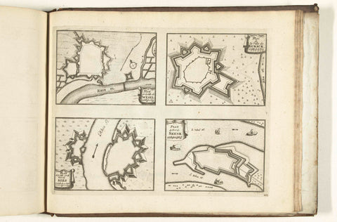 Maps of Wesel, Burick, Rees and Schenckenschans, 1726, anonymous, 1726 Canvas Print