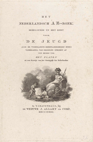 Title page for: Het Nederlandsch AB-Boek, 1823, Philippus Velijn, 1823 Canvas Print