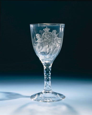 Chalice glass with the coat of arms of William V, anonymous, c. 1775 - in or before 1798 Canvas Print