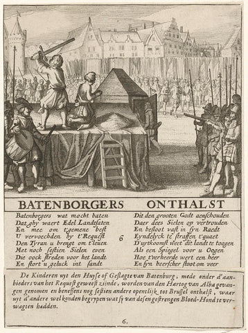 Beheading of the Batenburgers, 1568, anonymous, 1618 - 1624 Canvas Print