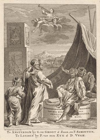 Title page for: 'Hedendaagsche Historie van het Ryk des Groten Mogol, deel 4', 1770, Reinier Vinkeles (I), 1770 Canvas Print