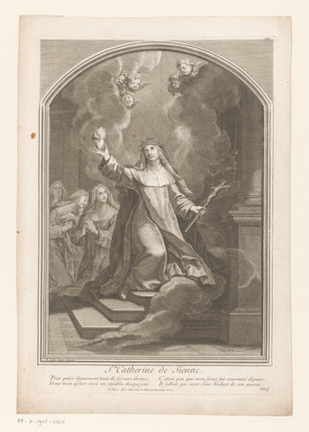 Saint Catherine of Siena, anonymous, 1690 - 1730 Canvas Print