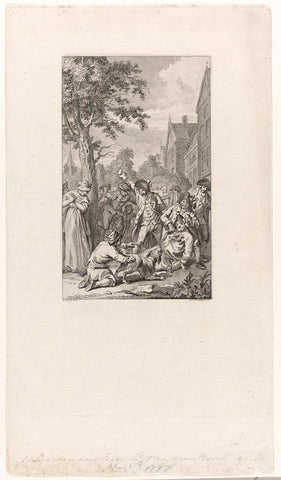 Mistreatment of the corpse of pastor P. van den Bosch in Zoetermeer, 1787, Reinier Vinkeles (I), 1798 Canvas Print