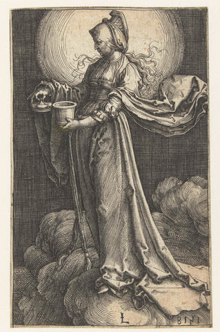 Mary Magdalene on the Clouds, Lucas van Leyden, 1518 Canvas Print