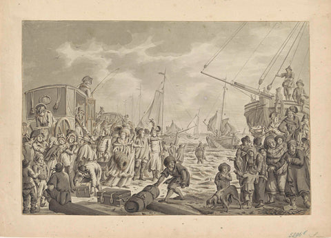 Departure of the Princess of Orange to England, 1795, anonymous, 1795 Canvas Print