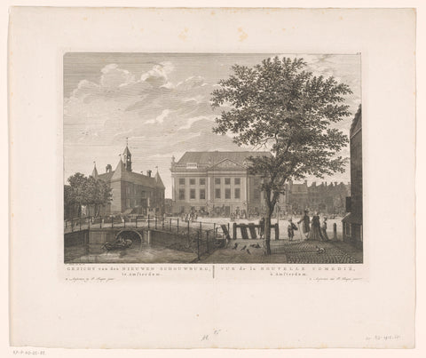 View of the Amsterdamse Schouwburg on the Leidseplein, Hermanus Petrus Schouten (possibly), 1774 - 1783 Canvas Print