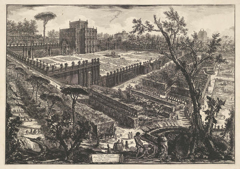 Villa Doria Pamphili te Rome, Giovanni Battista Piranesi, 1748–1778 Canvas Print