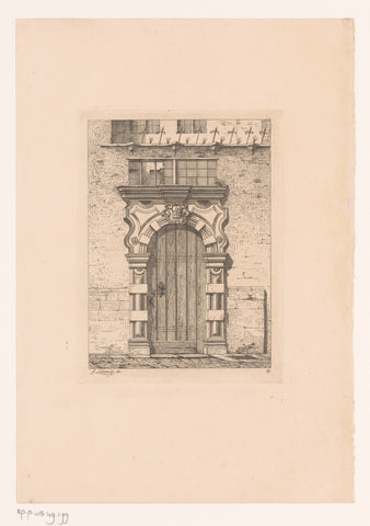 Gate in the Klaverstraat in Antwerp, Jean Théodore Joseph Linnig, 1868 Canvas Print