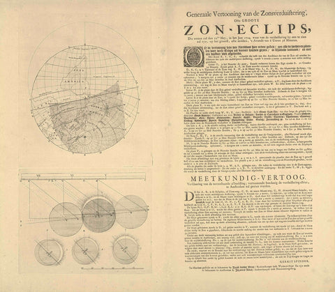 Solar eclipse of May 22, 1724, anonymous, 1724 Canvas Print