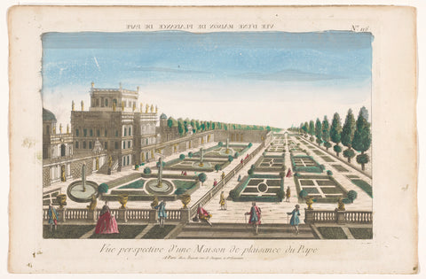 View of a pope's country house, Basset, 1700 - 1799 Canvas Print