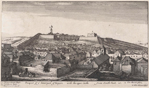 View of downtown Tangier, Wenceslaus Hollar, 1669 Canvas Print