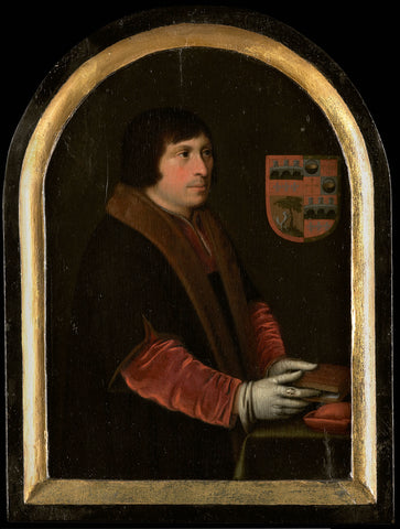 Portrait of Pieter Salina, Cornelis Engelsz. (attributed to), c. 1620 Canvas Print