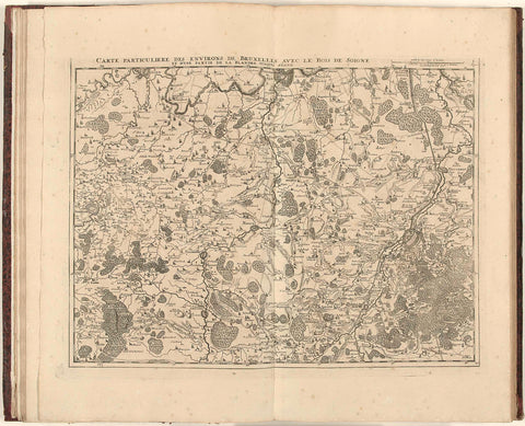 Map of the surroundings of Brussels, 1706, Jacobus Harrewijn (attributed to), 1706 Canvas Print