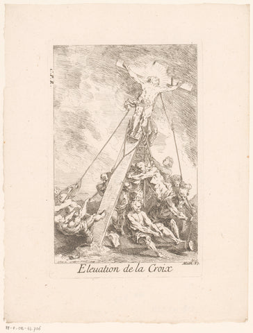 Kruisoprichting, Gabriel Huquier, 1705 - in or before 1732 Canvas Print