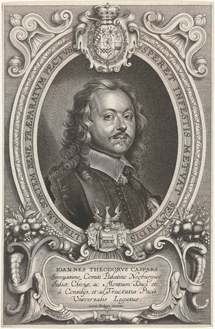 Portrait of Johann Theodor Caspars, Cornelis Galle (II), 1649 Canvas Print