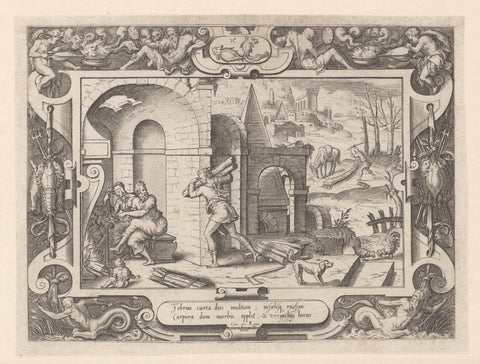 February, Etienne Delaune, before 1566 Canvas Print