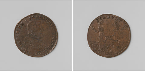 Alliance between Spain and the German emperor, minted in honour of Philip IV, King of Spain, anonymous, 1664 Canvas Print