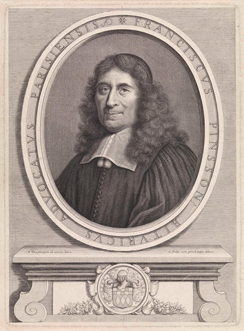 Portrait of the jurist François Pinsson DesRiolles, Pieter van Schuppen, 1680 Canvas Print