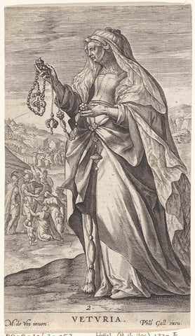 Veturia, anonymous, 1570 - 1612 Canvas Print