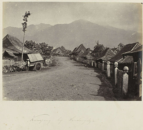 Kampong at Sindanglaja, Woodbury & Page, 1863 - 1869 Canvas Print