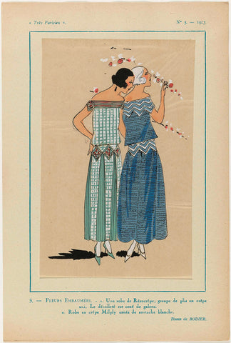 Très Parisien, 1923, No 5: 3.- FLEURS EMBALMED. - 1. Une robe..., anonymous, 1923 Canvas Print