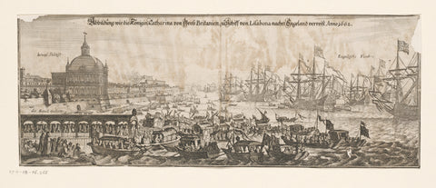 Departure of the fleet with Catherine of Bragança to England, 20 April 1662, Matthäus Merian (II), 1662 Canvas Print