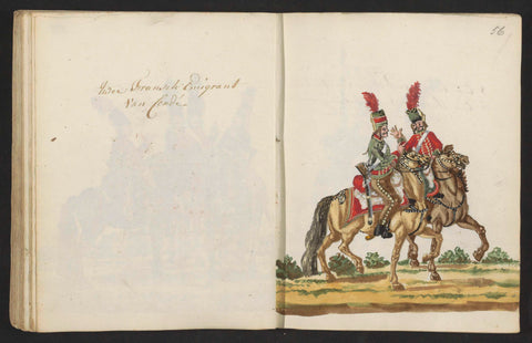 Uniforms of French cavalry of Condé, S.G. Casten, 1795 - 1796 Canvas Print