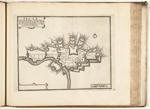 Map of Sedan, 1726, anonymous, 1726 Canvas Print