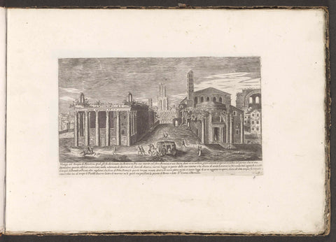 Temple of Antoninus Pius and Faustina and the Temple of Romulus, anonymous, 1680 Canvas Print