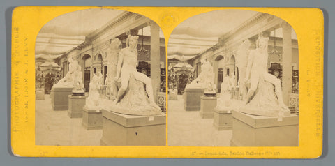 Sculptures in the Italian section of the World's Fair of 1867, Léon & Levy, 1867 Canvas Print