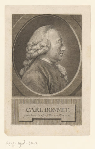 Portrait of Charles Bonnet, Carl Gottlieb Rasp, 1762 - 1807 Canvas Print