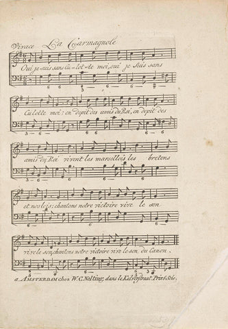 Song 'La Carmagnole', ca. 1795, W.C. Nolting, 1804 - 1810 Canvas Print