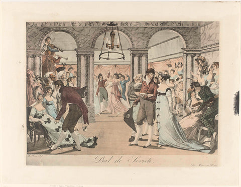 Bal de Société, Jean François Bosio, c. 1804 Canvas Print