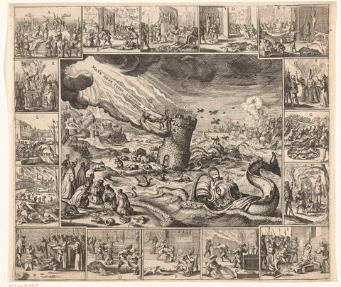 Vision of de demise of Spain, ca. 1630, Salomon Savery (attributed to), 1630 - 1635 Canvas Print