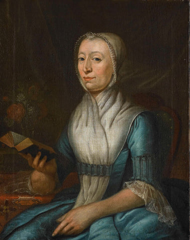 Portrait of Eva Goudriaan-de Veer, Cornelis van Cuylenburgh (II), 1776 Canvas Print