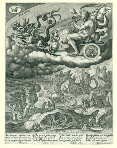 Saturnus, Crispijn van de Passe (I), 1589 - 1611 Canvas Print