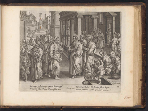 Paulus argues with the magician Elymas, anonymous, 1646 Canvas Print