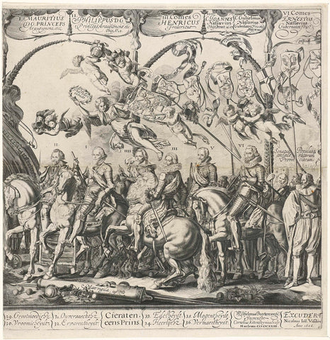 Triumphal procession of William of Orange, plate e, Cornelis van Kittensteyn, 1626 Canvas Print