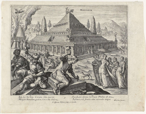 Mausoleum of Halicarnassus, Crispijn van de Passe (I), 1614 Canvas Print