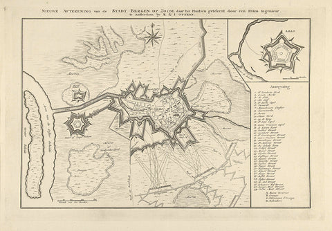 Siege of Bergen op Zoom, 1747, anonymous, 1747 Canvas Print