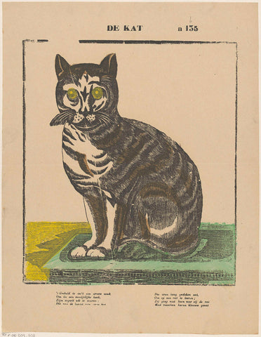 De kat, Glenisson & Van Genechten, 1833 - 1900 Canvas Print