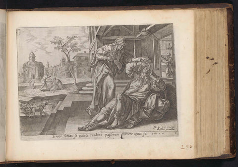 Tobit's blindness, anonymous, Maerten de Vos, 1646 Canvas Print