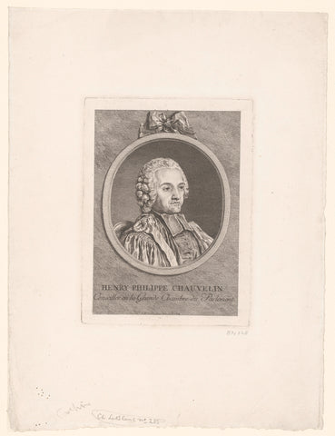 Portrait of Henri Philippe de Chauvelin, Charles Nicolas Cochin (II), 1762 Canvas Print