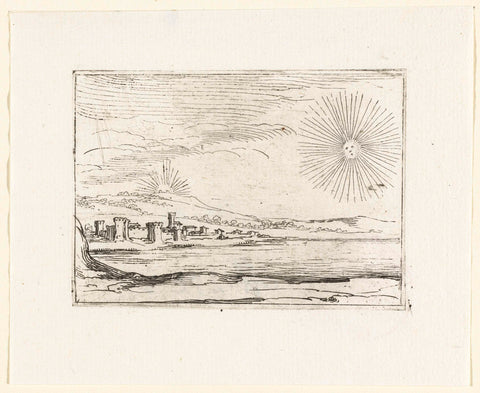 Sunrise, Jacques Callot, 1621 - 1635 Canvas Print