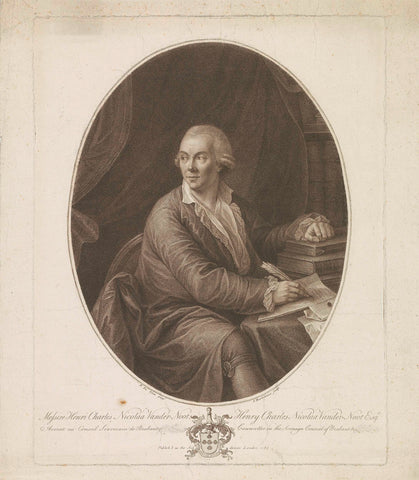 Portrait of Hendrik Karel Nicolaas van der Noot, Francesco Bartolozzi, 1787 Canvas Print